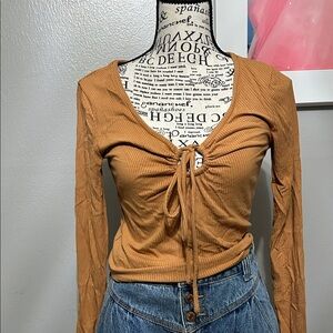 Rust Long Sleeve Women's Top